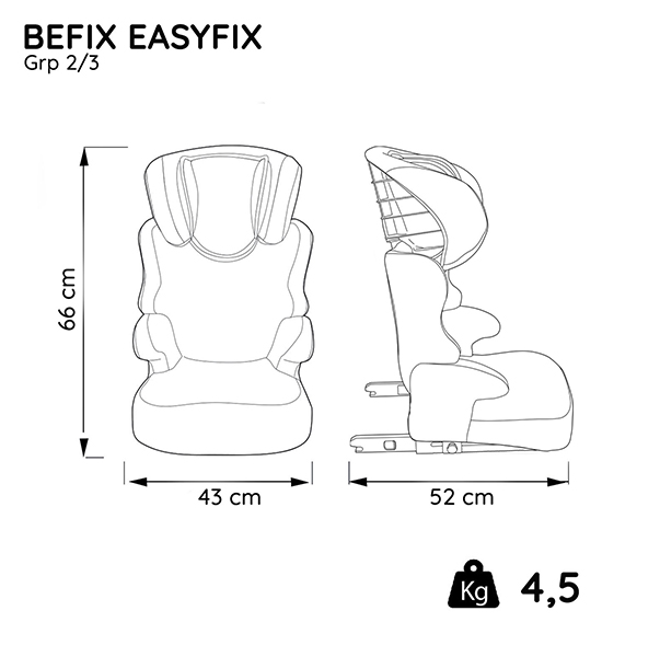 Siège auto BEFIX ISOFIX rehausseur - fixation isofix ou installation  ceinture - groupe 2/3 (15-36kg) - Nania (Frozen) : : Bébé et  Puériculture