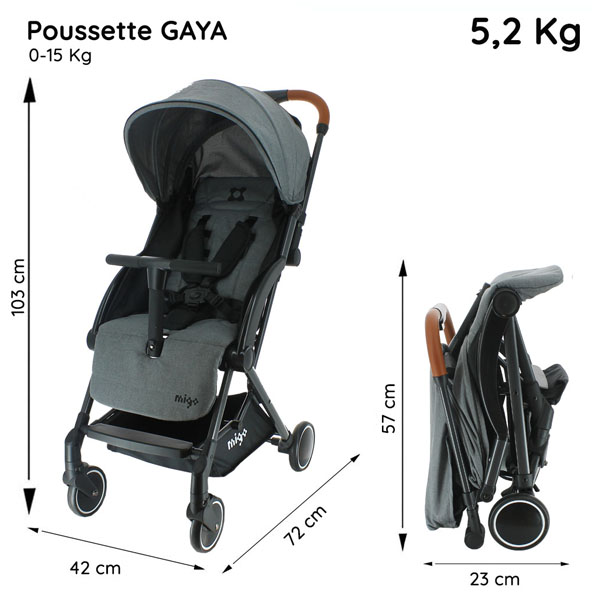 Poussette GAYA – 0-36 mois