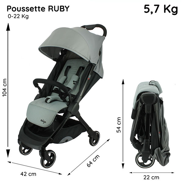 Poussette RUBY – 0-48 mois